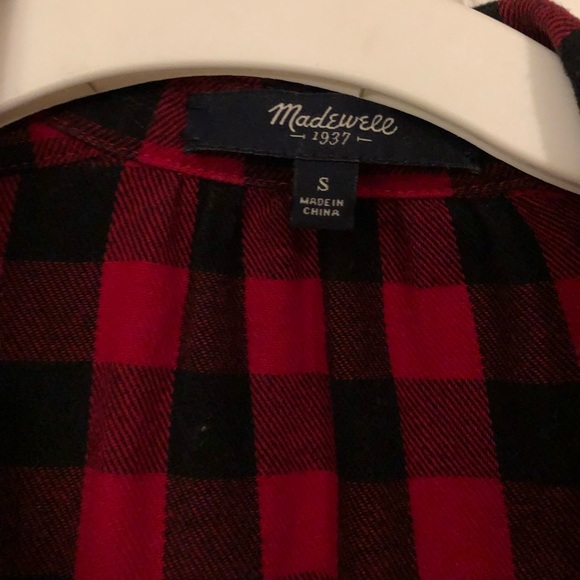 Madewell Plaid Boyfriend Dress w/ pockets - Picture 3 of 5